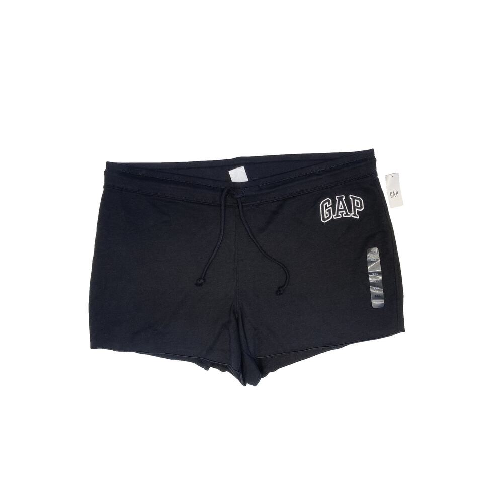 GAP Heritage Sweat Shorts Womens XXL NEW Black Sporty Athletic Cozy Lounge Logo